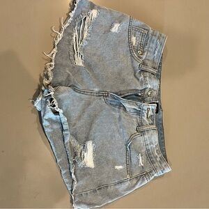 Distressed White Fox Women Shorts